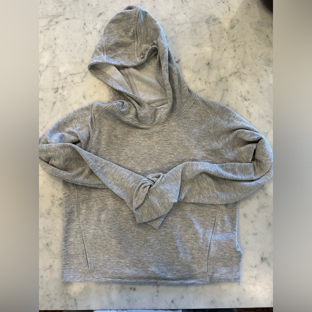 Athleta girls super soft hoodie grey 8-10 medium